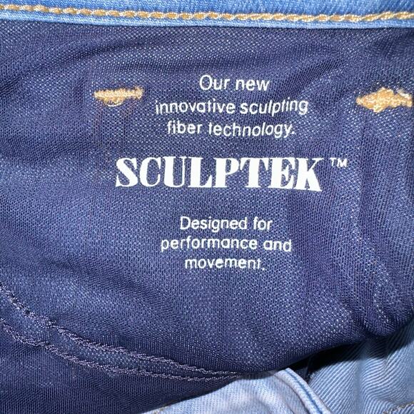 Athleta Sculptek Sz 16 Straight Leg Ankle Jeans Light Wash Stretch 535340 34x25 - Picture 10 of 10